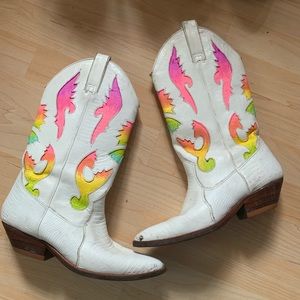 hand painted cowgirl boots